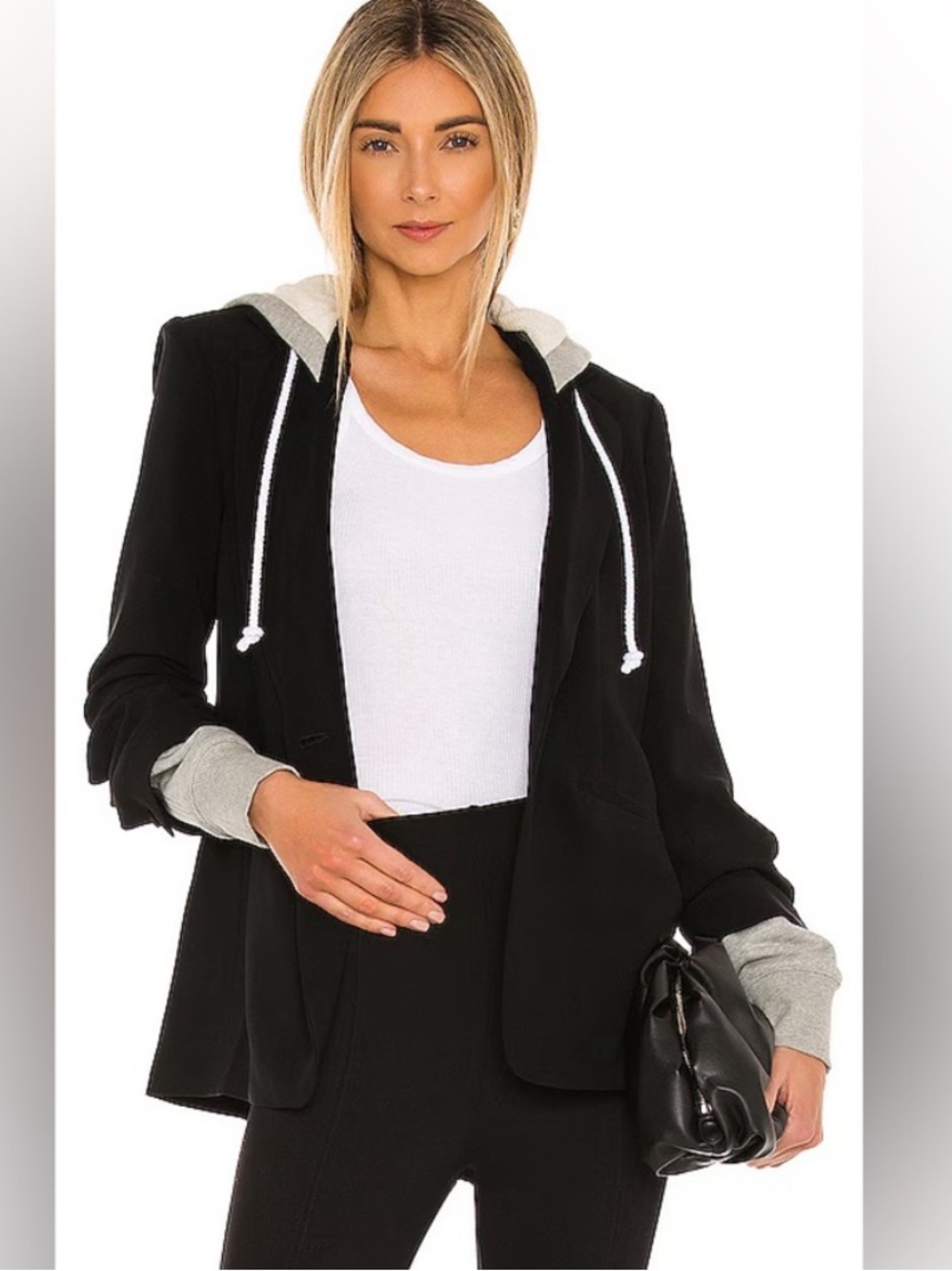 NWT CINQ A SEPT KHLOE HOODED BLAZER 0/XS